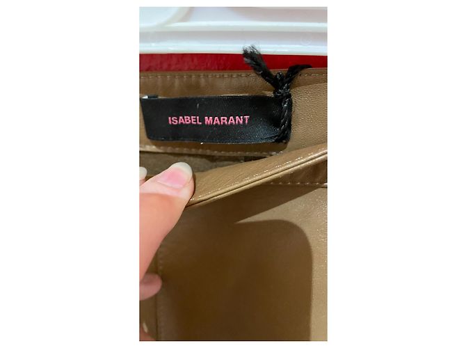 Isabel Marant Lederhose schmal zulaufend kamel Hellbraun - Ansicht 3