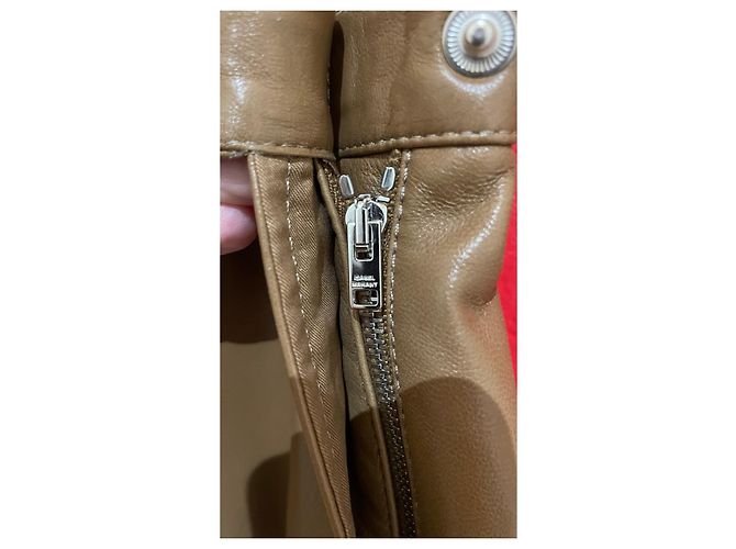 Isabel Marant Lederhose schmal zulaufend kamel Hellbraun - Ansicht 5