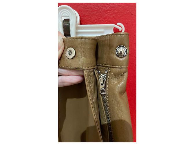 Isabel Marant Lederhose schmal zulaufend kamel Hellbraun - Ansicht 6