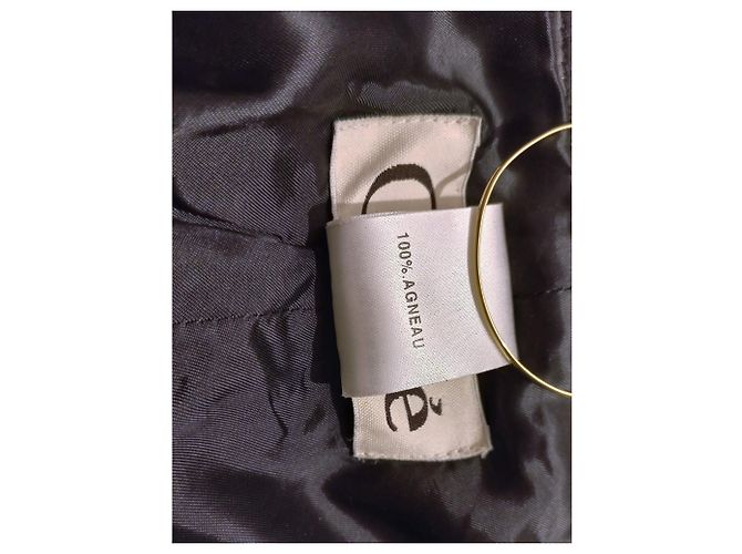 Chloé Calça de pele de cordeiro preta em excelente estado Preto - vista 13
