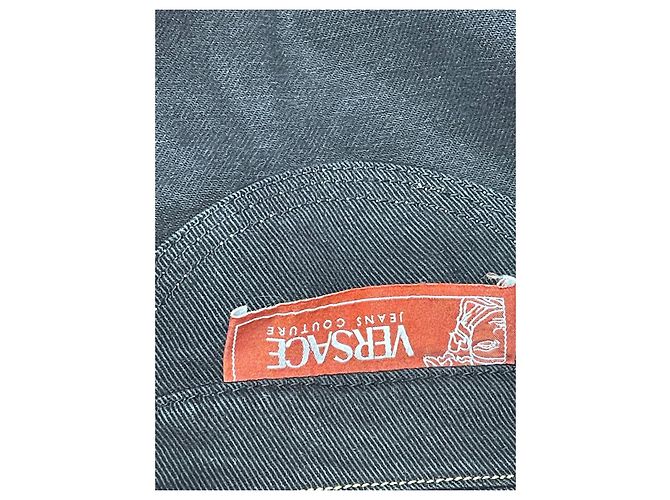 Giacca in denim Versace Couture nera e oro Nero D'oro - vista 12