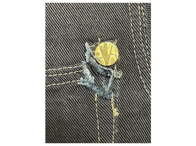 Giacca in denim Versace Couture nera e oro Nero D'oro - vista 9