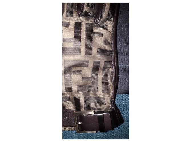 Paar Fendi T-Handschuhe 8 ES Braun - Ansicht 8