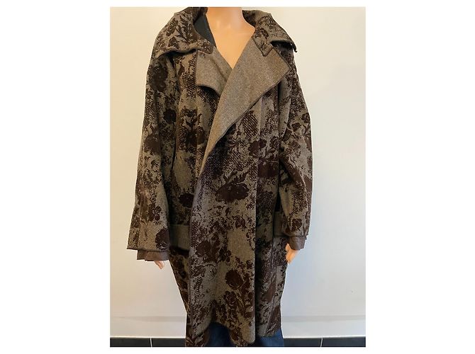 Miller et Bertaux Brown Wool Jacket Dark brown - view 10