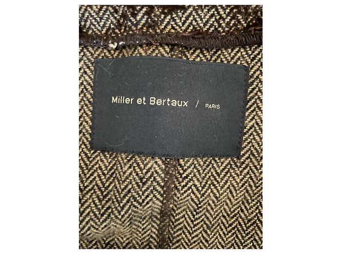 Miller et Bertaux Brown Wool Jacket Dark brown - view 11