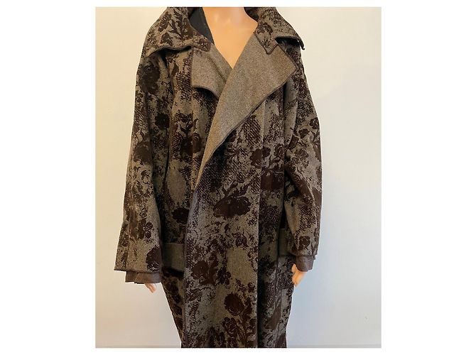Miller et Bertaux Brown Wool Jacket Dark brown - view 4
