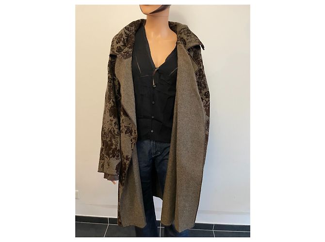Miller et Bertaux Brown Wool Jacket Dark brown - view 5