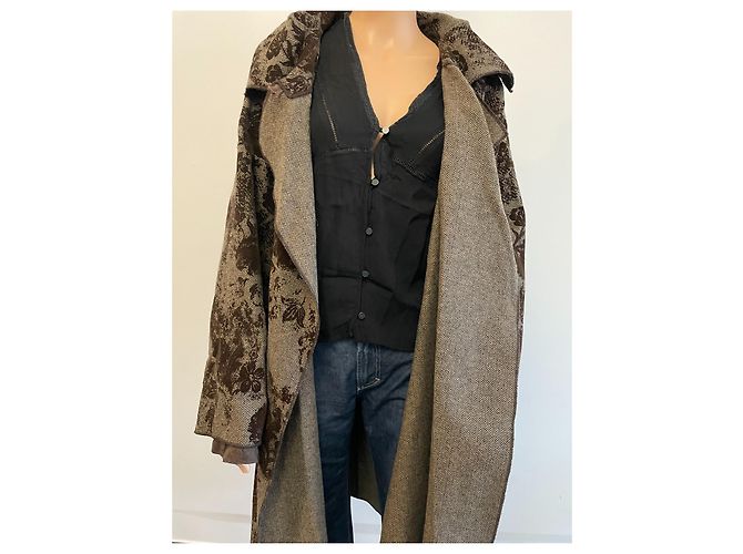 Miller et Bertaux Brown Wool Jacket Dark brown - view 6