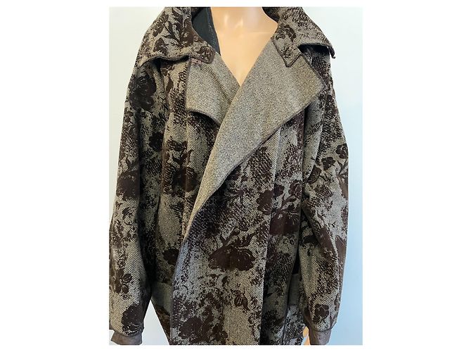 Miller et Bertaux Brown Wool Jacket Dark brown - view 7