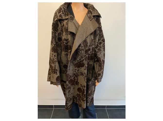 Miller et Bertaux Brown Wool Jacket Dark brown - view 9