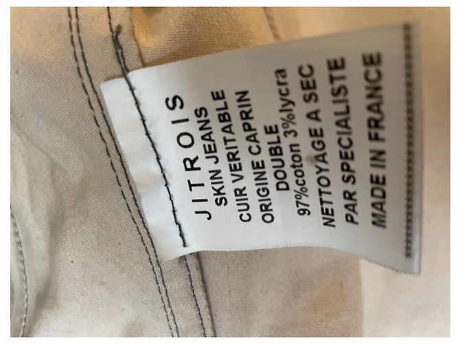 Jitrois Bikerjacke aus Lammleder Braun Beige - Ansicht 12