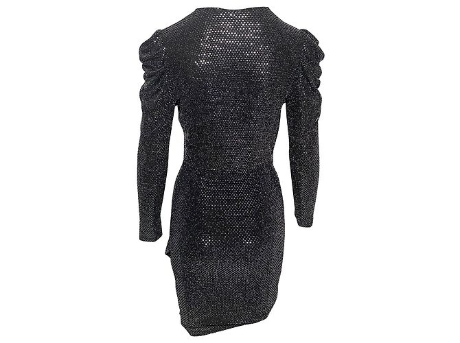Miniabito Iro con paillettes in nylon nero - vista 2
