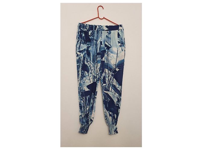 Closed Silk Pants Blue Multi Color Size M Multiple colors - view 3