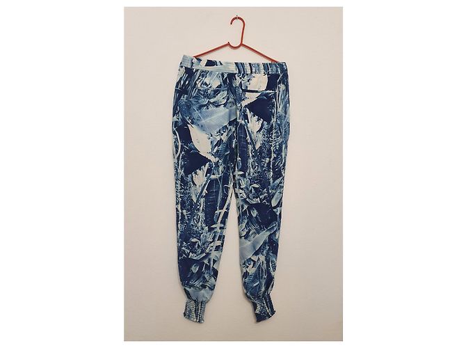 Closed Silk Pants Blue Multi Color Size M Multiple colors - view 4