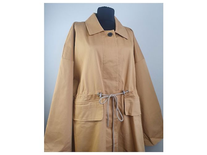 Autre Marque Chaqueta Kings of Indigo Magdalena Camel de Algodón Beige - vista 3