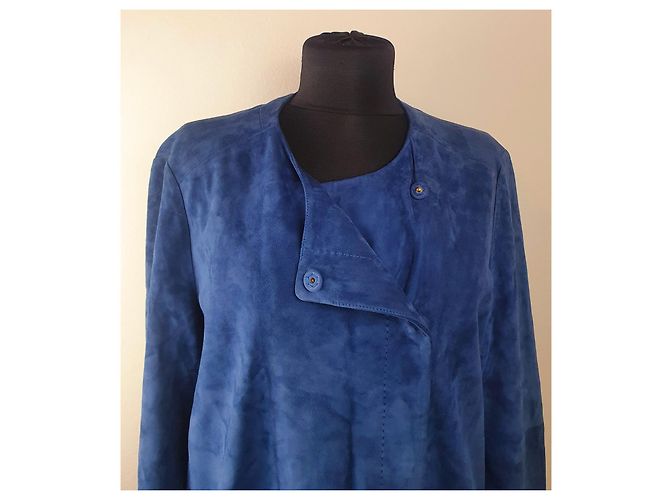 Joop! Lederjacke Blau Größe 44 - Ansicht 2
