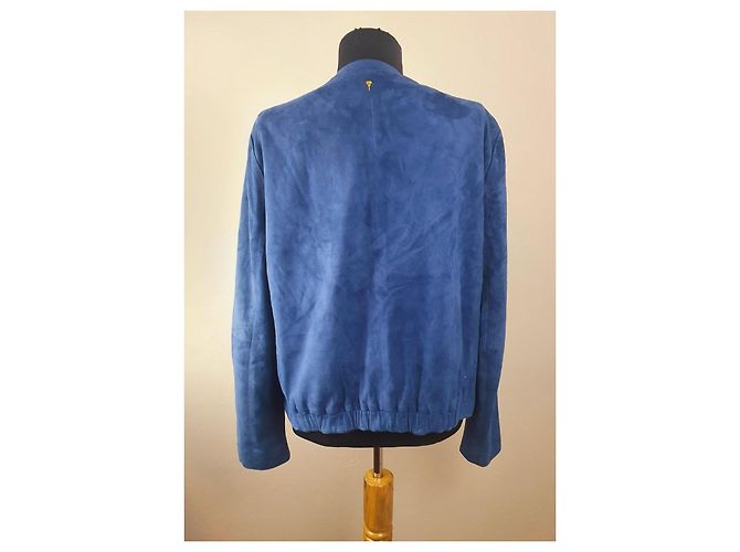 Joop! Lederjacke Blau Größe 44 - Ansicht 4