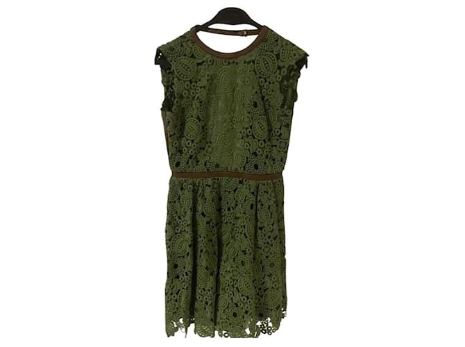 Valentino Leaf Spitzenkleid Grün - Ansicht 2