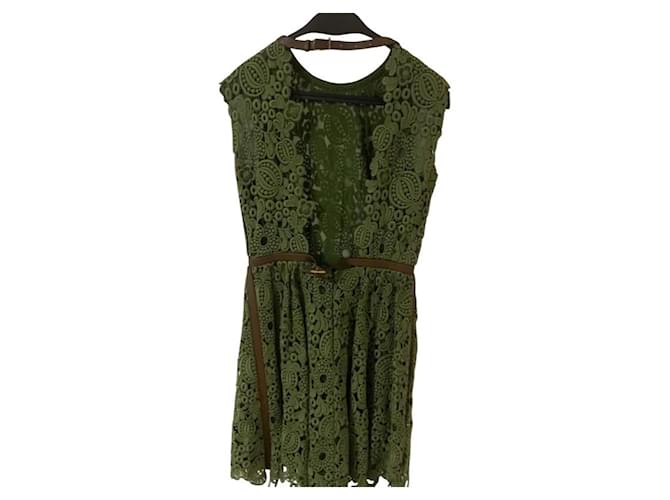 Valentino Leaf Spitzenkleid Grün - Ansicht 3