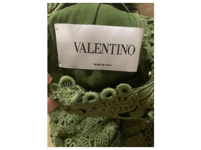 Valentino Leaf Spitzenkleid Grün - Ansicht 5