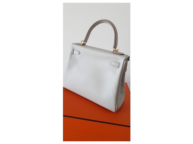 Hermès Kelly 25 Swift grigio perla - vista 7