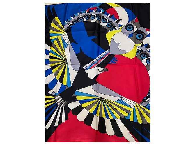 Lancel Seidenschal blau 90 cm - Ansicht 2