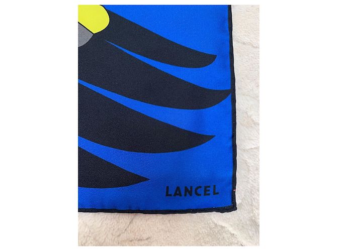 Lancel Seidenschal blau 90 cm - Ansicht 3