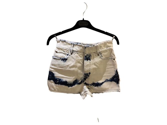 Shorts Dior Donna Denim Blu - vista 2