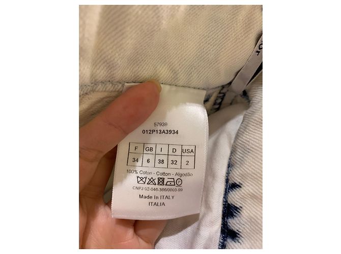 Shorts Dior Donna Denim Blu - vista 5