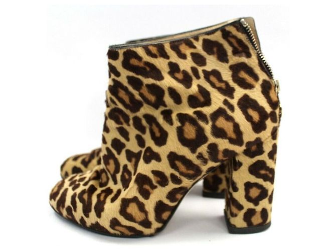 Charlotte Olympia Botines de piel de potro con estampado de leopardo Castaño Beige - vista 2