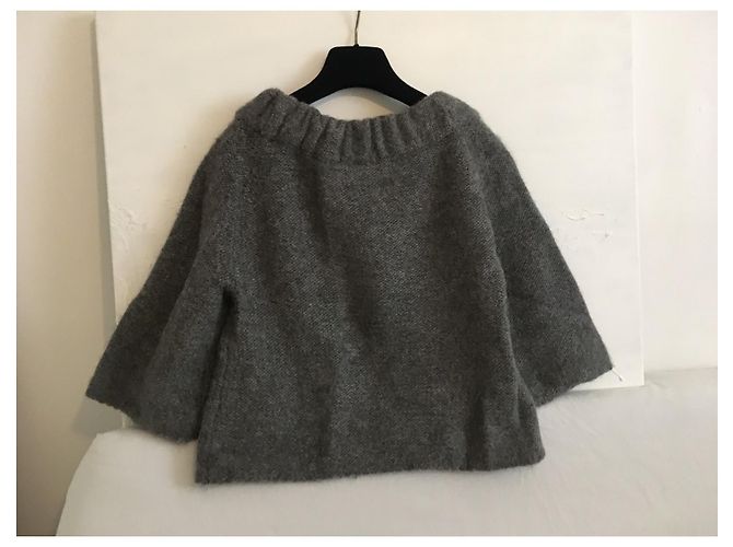 Ba&Sh 70% Wolle 30% Alpaka. Size 1. In einwandfreiem neuwertigem Zustand. Grau Anthrazitgrau - Ansicht 11