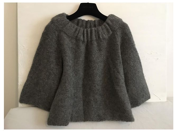 Ba&Sh 70% Wolle 30% Alpaka. Size 1. In einwandfreiem neuwertigem Zustand. Grau Anthrazitgrau - Ansicht 13