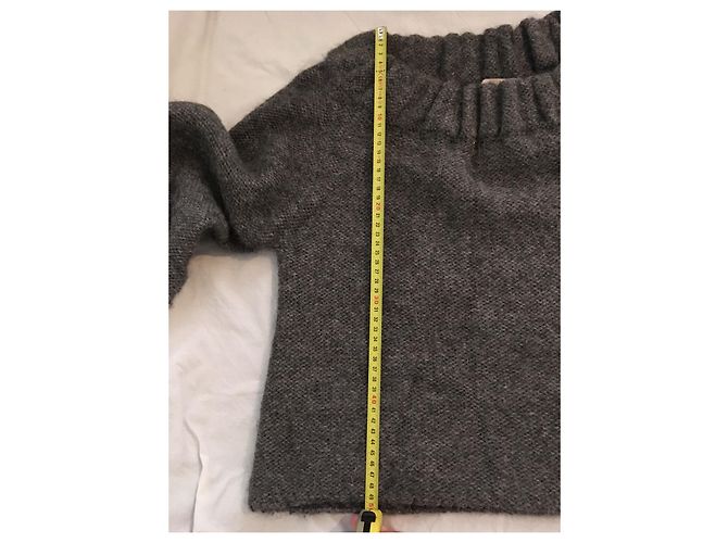 Ba&Sh 70% Wolle 30% Alpaka. Size 1. In einwandfreiem neuwertigem Zustand. Grau Anthrazitgrau - Ansicht 14