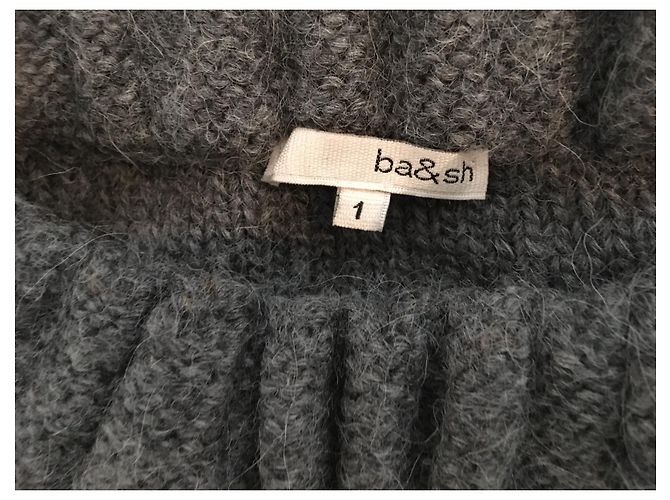 Ba&Sh 70% Wolle 30% Alpaka. Size 1. In einwandfreiem neuwertigem Zustand. Grau Anthrazitgrau - Ansicht 3