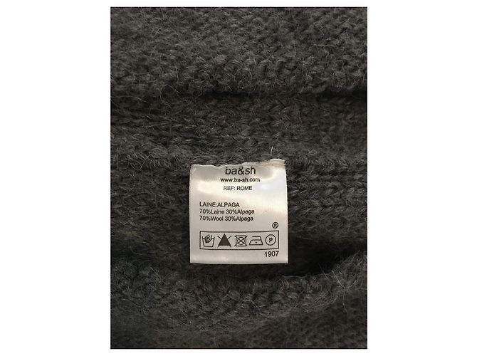 Ba&Sh 70% Wolle 30% Alpaka. Size 1. In einwandfreiem neuwertigem Zustand. Grau Anthrazitgrau - Ansicht 4
