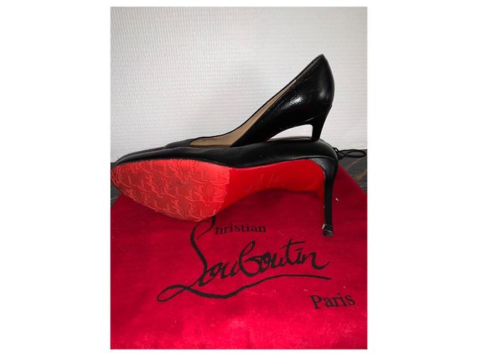 Décolleté Christian Louboutin in pelle nera 38 - vista 3