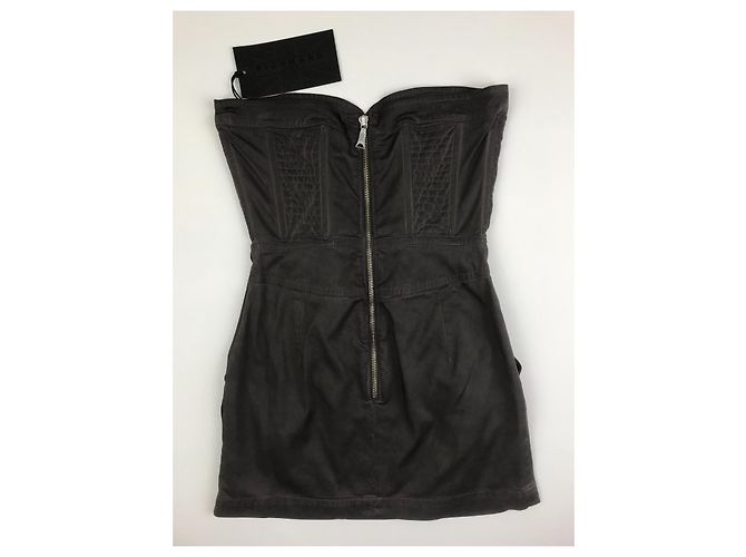 Vestido Mini Corsé John Richmond Gris Morado Algodón - vista 2