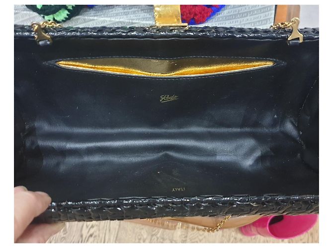 Vintage Rodo borsa tracolla nera Nero - vista 5