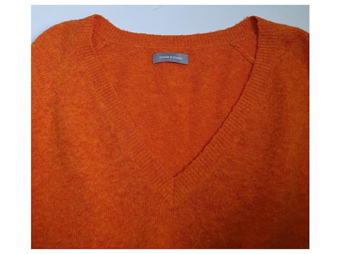 Pull long orange Samsoe & Samsoe en laine - vue 5
