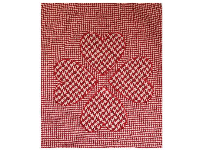 Falda roja Moschino con estampado pata de gallo lana - vista 2