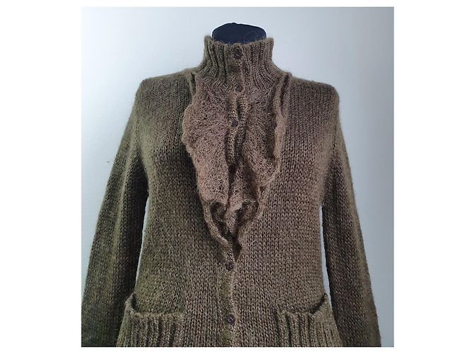 Essentiel Antwerp Cardigan in Grün Mohair - Ansicht 2