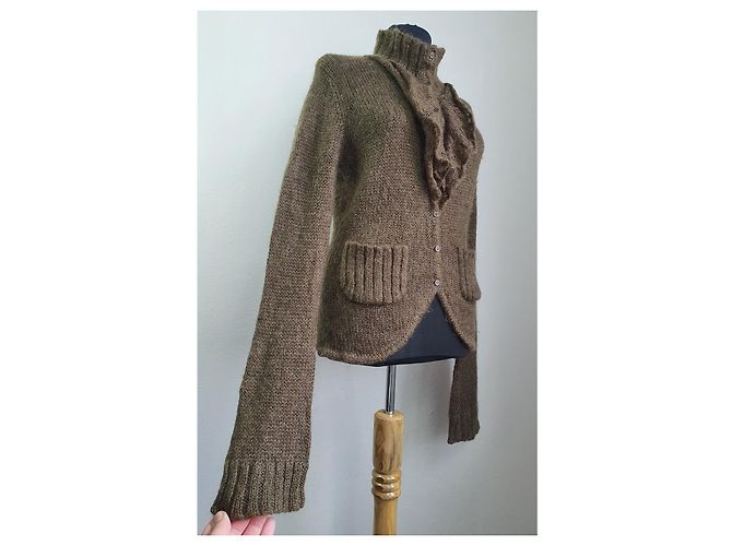 Essentiel Antwerp Cardigan in Grün Mohair - Ansicht 3