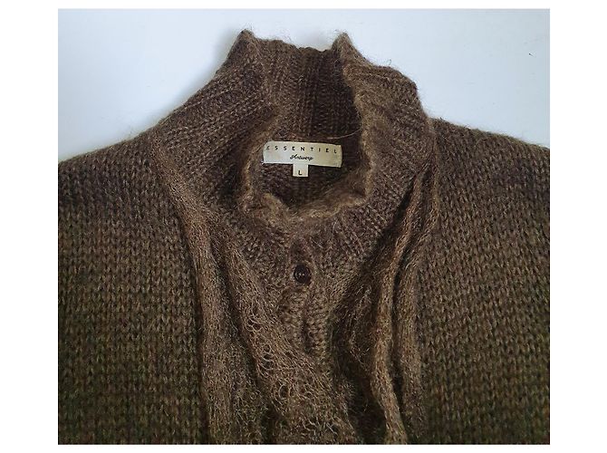 Essentiel Antwerp Cardigan in Grün Mohair - Ansicht 5