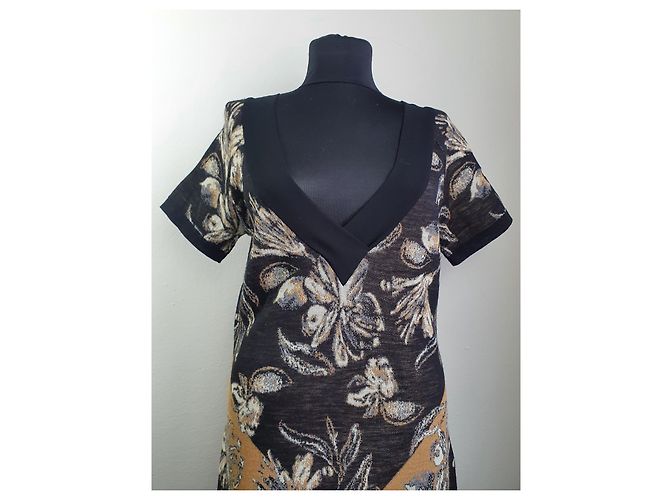 Abito Twin Set in misto lana marrone multicolore - vista 2