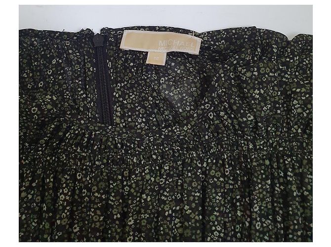 Michael Kors Kleid Grün Floral Größe 12 - Ansicht 6
