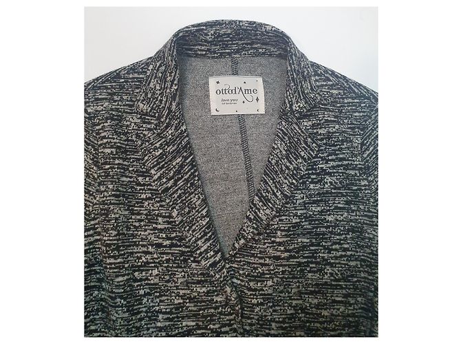 Autre Marque Ottod'Ame Blazer Grau Wolle Baumwolle Viskose M - Ansicht 5