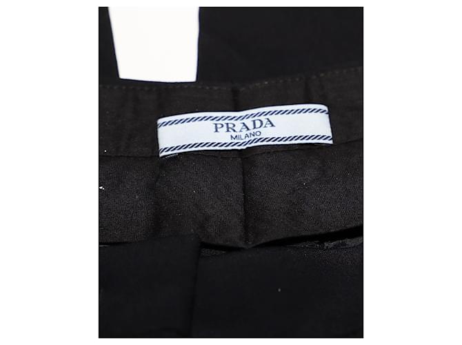 Prada Gerade Hose aus schwarzem Polyester - Ansicht 4