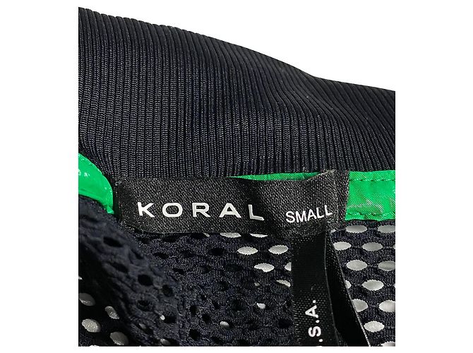 Autre Marque Koral Reißverschlussjacke mit Mesh-Details aus grünem Polyester - Ansicht 2