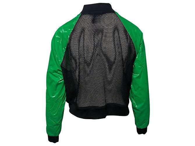 Autre Marque Koral Reißverschlussjacke mit Mesh-Details aus grünem Polyester - Ansicht 3