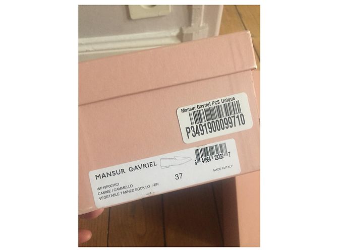 Mansur Gavriel Leder Ballerinas Caramel Karamell - Ansicht 2